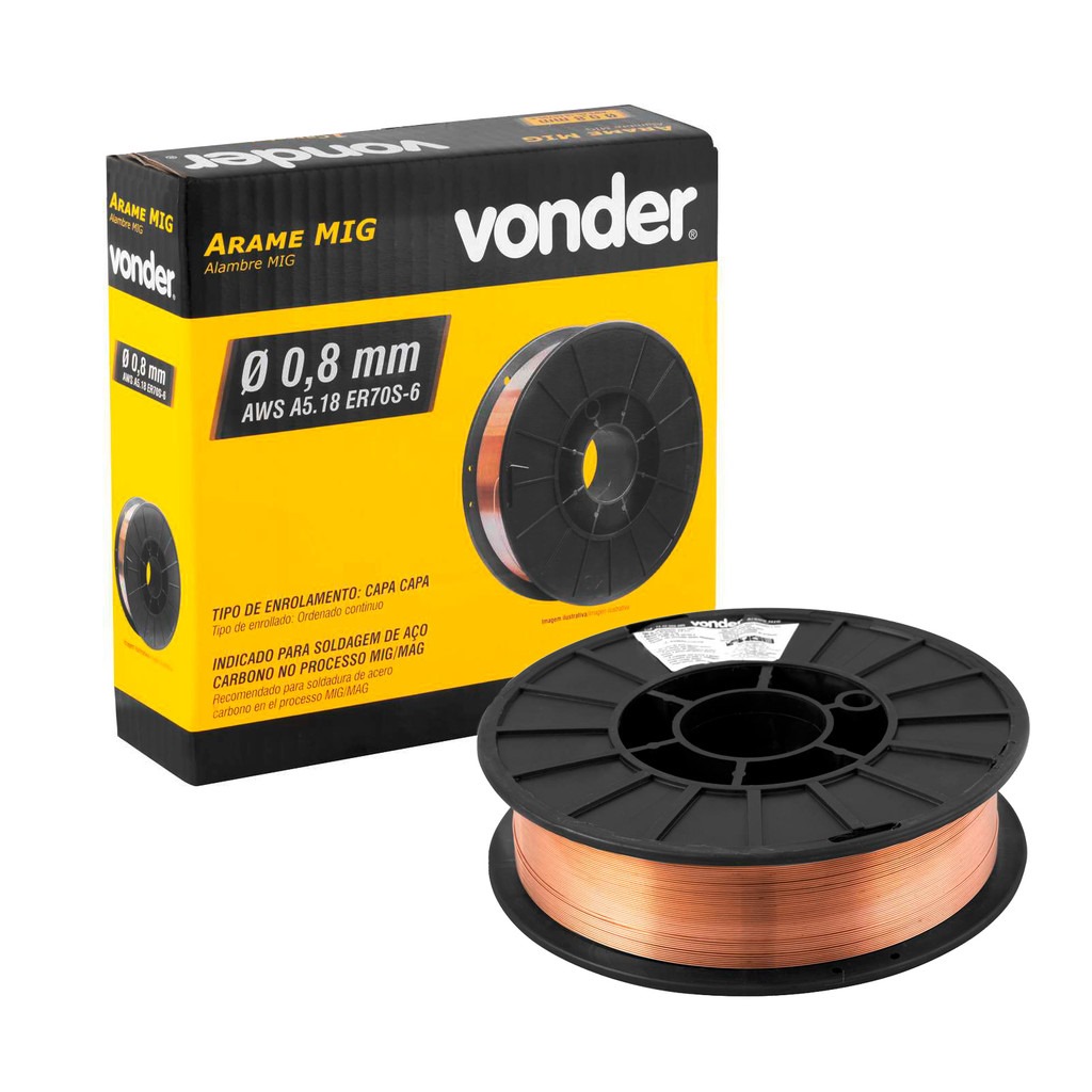 ARAME MIG VONDER 5kg - 0,8mm