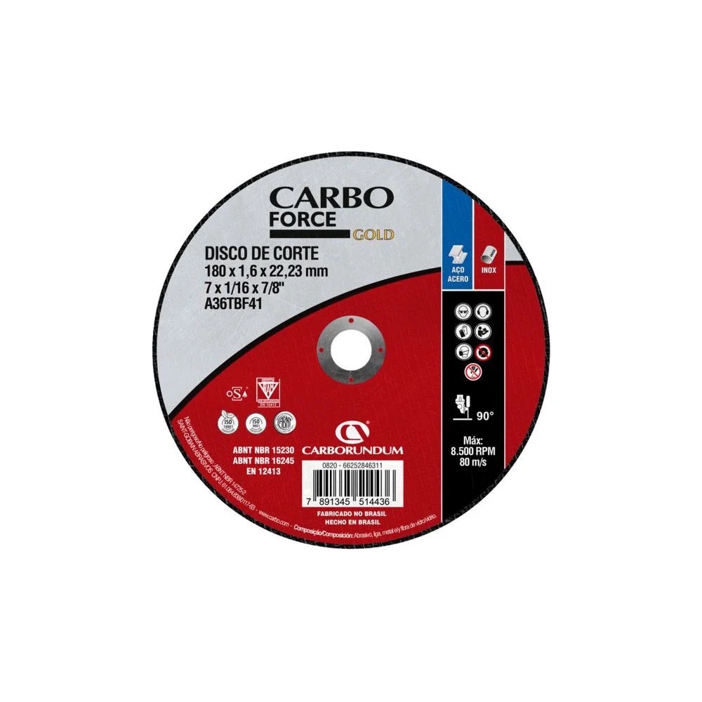 DISCO DE CORTE CARBORUNDUM 7