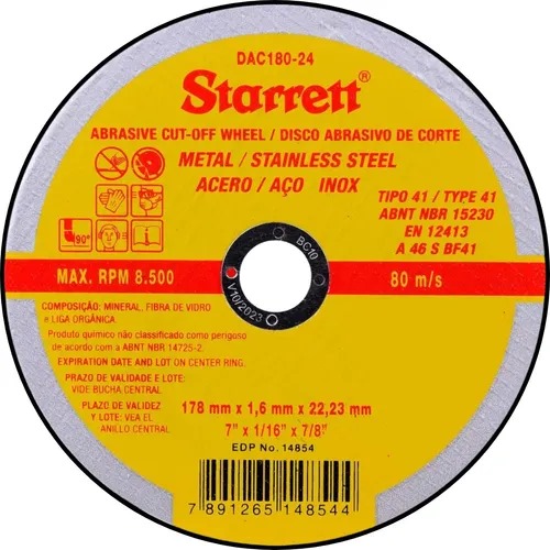 DISCO DE CORTE STARRET 7