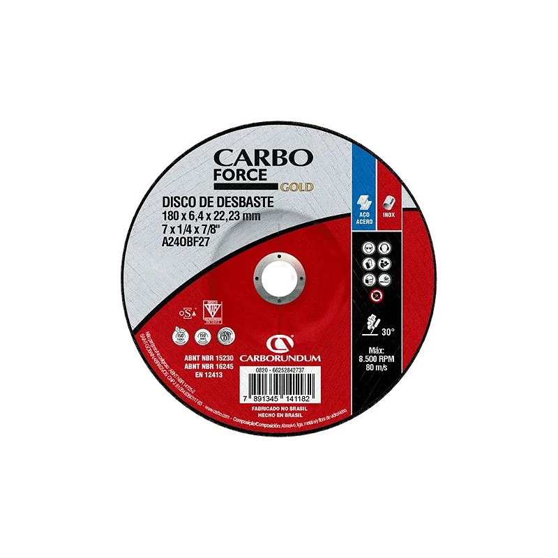 DISCO DE DESBASTE CARBOFORCE GOLD 7