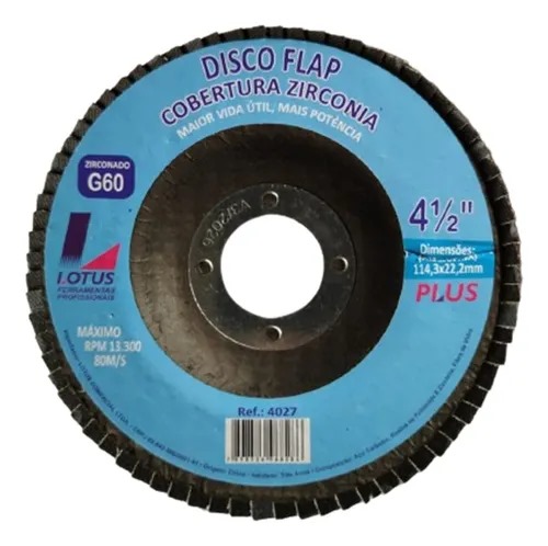 DISCO FLAP LOTUS 4 1/2 - GR 40 / 60 / 80 / 100 / 120