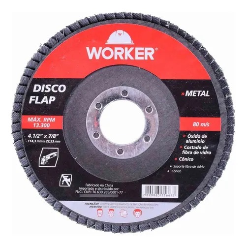 DISCO FLAP WORKER 4 1/2 - GR 40 / 60 / 80 / 100 / 120