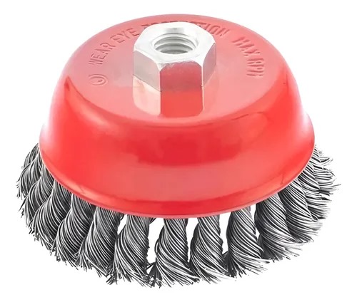ESCOVA DE AÇO TRANÇADA TIPO COPO 100mm X M14 WORKER